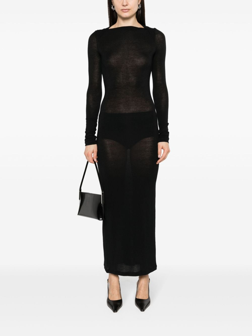 [Saint Laurent] Long sleeve dress SS24 775362Y37NW1000