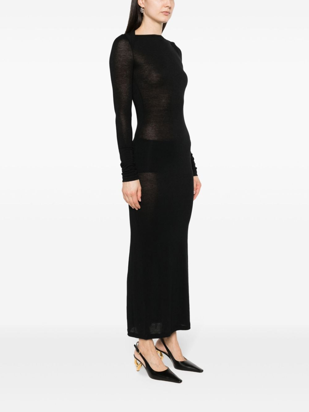 [Saint Laurent] Long sleeve dress SS24 775362Y37NW1000