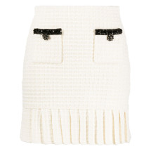 [Self - portrait] Midi skirt SS24 RS24-150SKCREAM