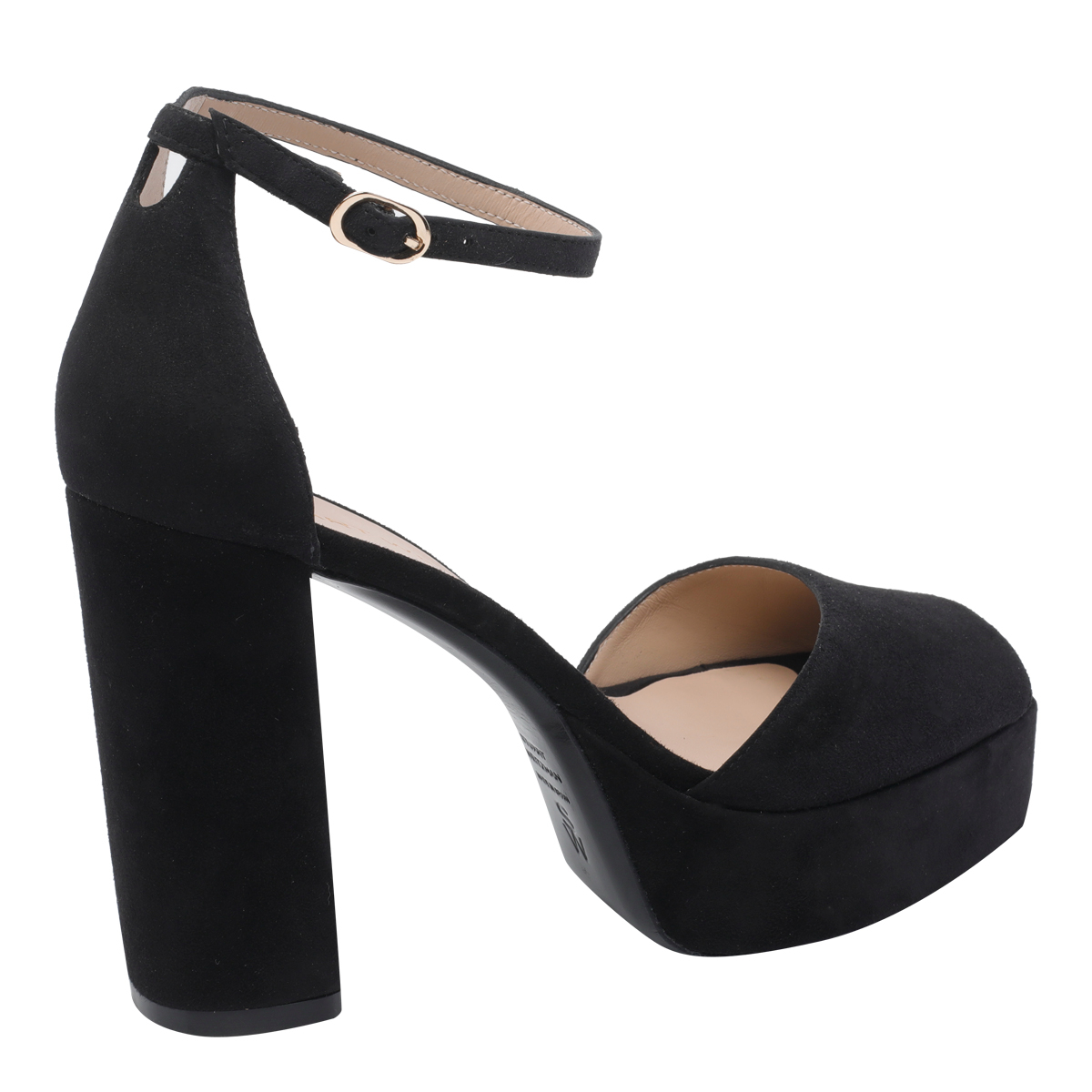 [Stuart Weitzman] Pumps SS26 SN123 SABRINA ANKLE-STRAP PLATFORMSUEBLK