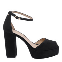 [Stuart Weitzman] Pumps SS26 SN123 SABRINA ANKLE-STRAP PLATFORMSUEBLK
