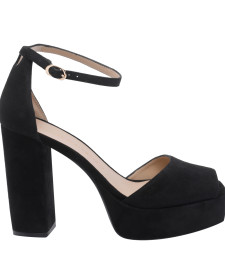 [Stuart Weitzman] Pumps SS26 SN123 SABRINA ANKLE-STRAP PLATFORMSUEBLK