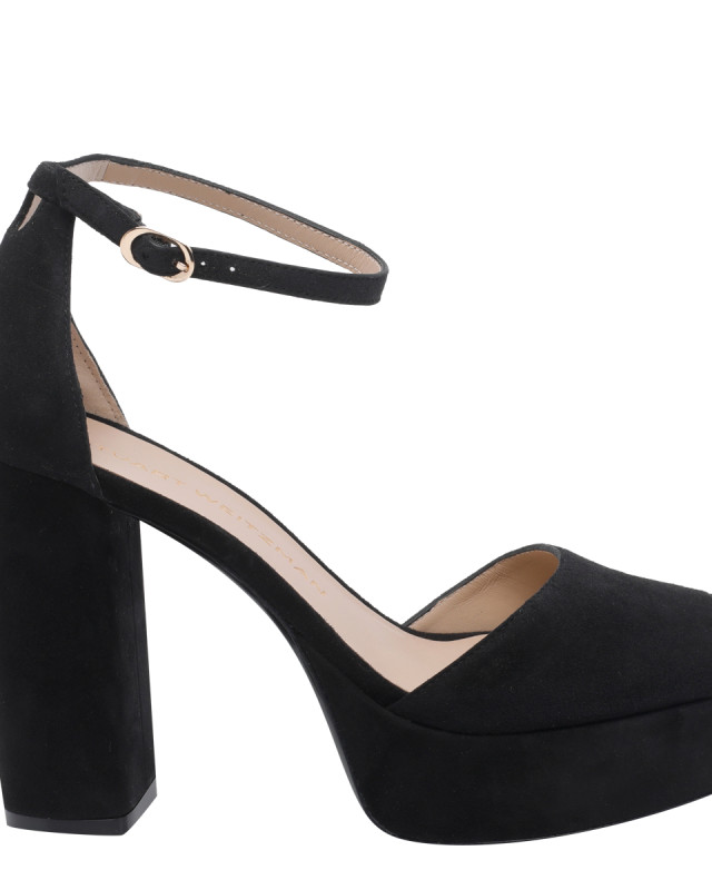 [Stuart Weitzman] Pumps SS26 SN123 SABRINA ANKLE-STRAP PLATFORMSUEBLK