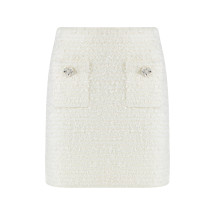 [SELF PORTRAIT] Mini skirt FW25 AW25028SKC_CREAM