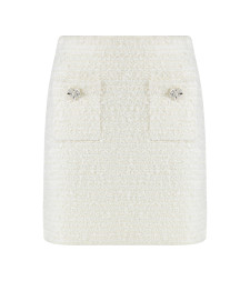 [SELF PORTRAIT] Mini skirt FW25 AW25028SKC_CREAM