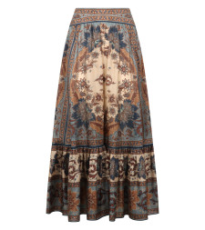 [Zimmermann] Long skirt FW25 3479SSS253_BLCMINFLO