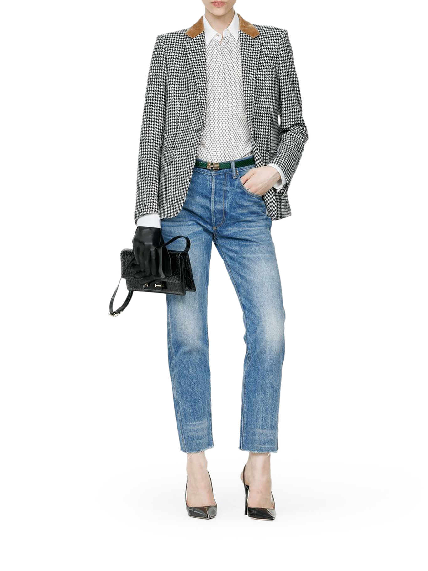 [Tom Ford] Blazer FW26 GI3114FAX1641NWA BLACK WHITE