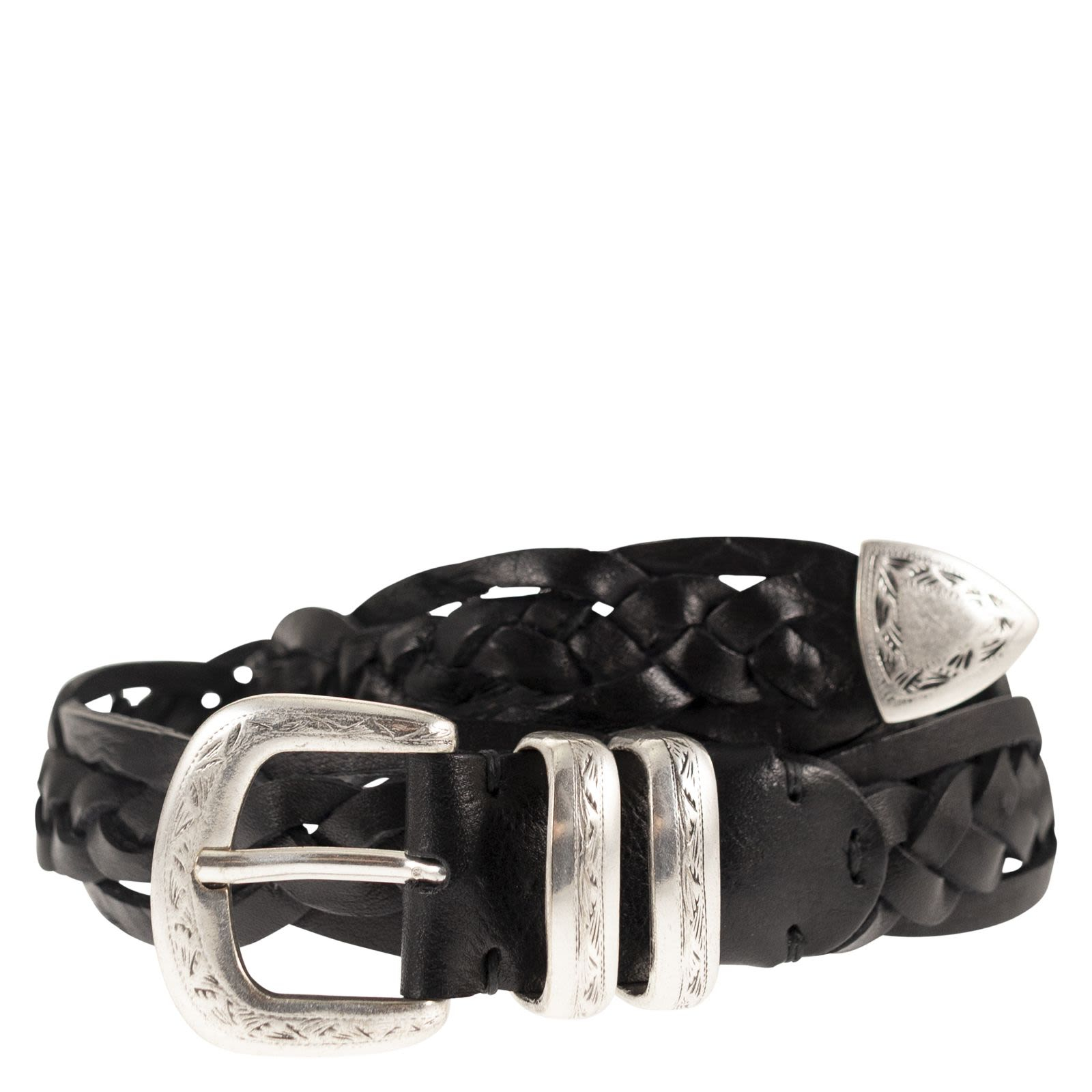 [ALBERTO LUTI] Belt SS26 TRECCIA GIULIA NERO