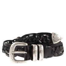 [ALBERTO LUTI] Belt SS26 TRECCIA GIULIA NERO
