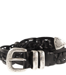 [ALBERTO LUTI] Belt SS26 TRECCIA GIULIA NERO