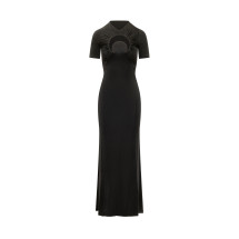 [MARINE SERRE] Short sleeve dress SS26 WDR432ACJER0100 BK99