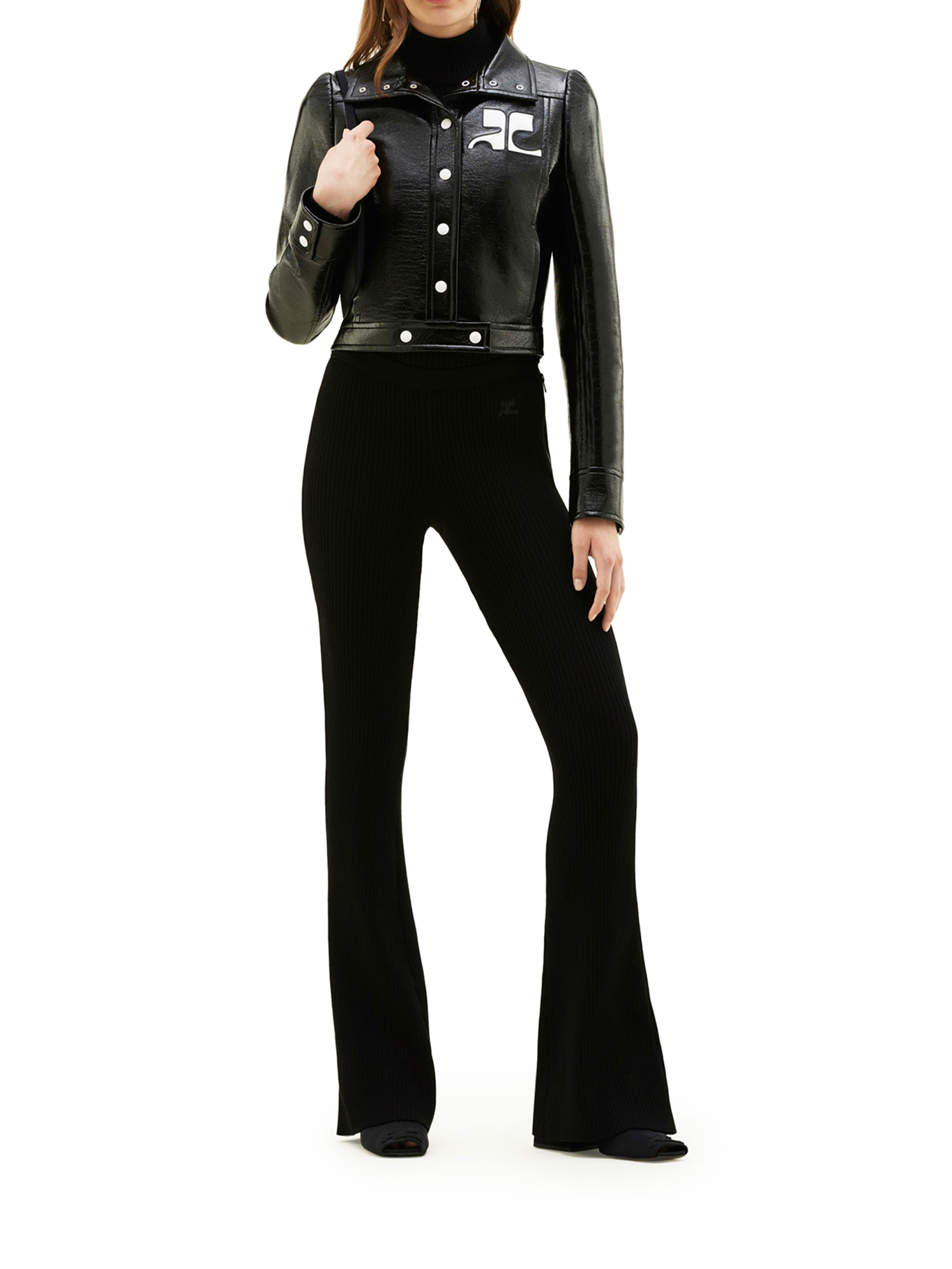 [Courreges] Leather Jacket FW26 PERCBL005VY00149999 BLACK