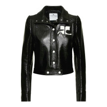 [Courreges] Leather Jacket FW26 PERCBL005VY00149999 BLACK