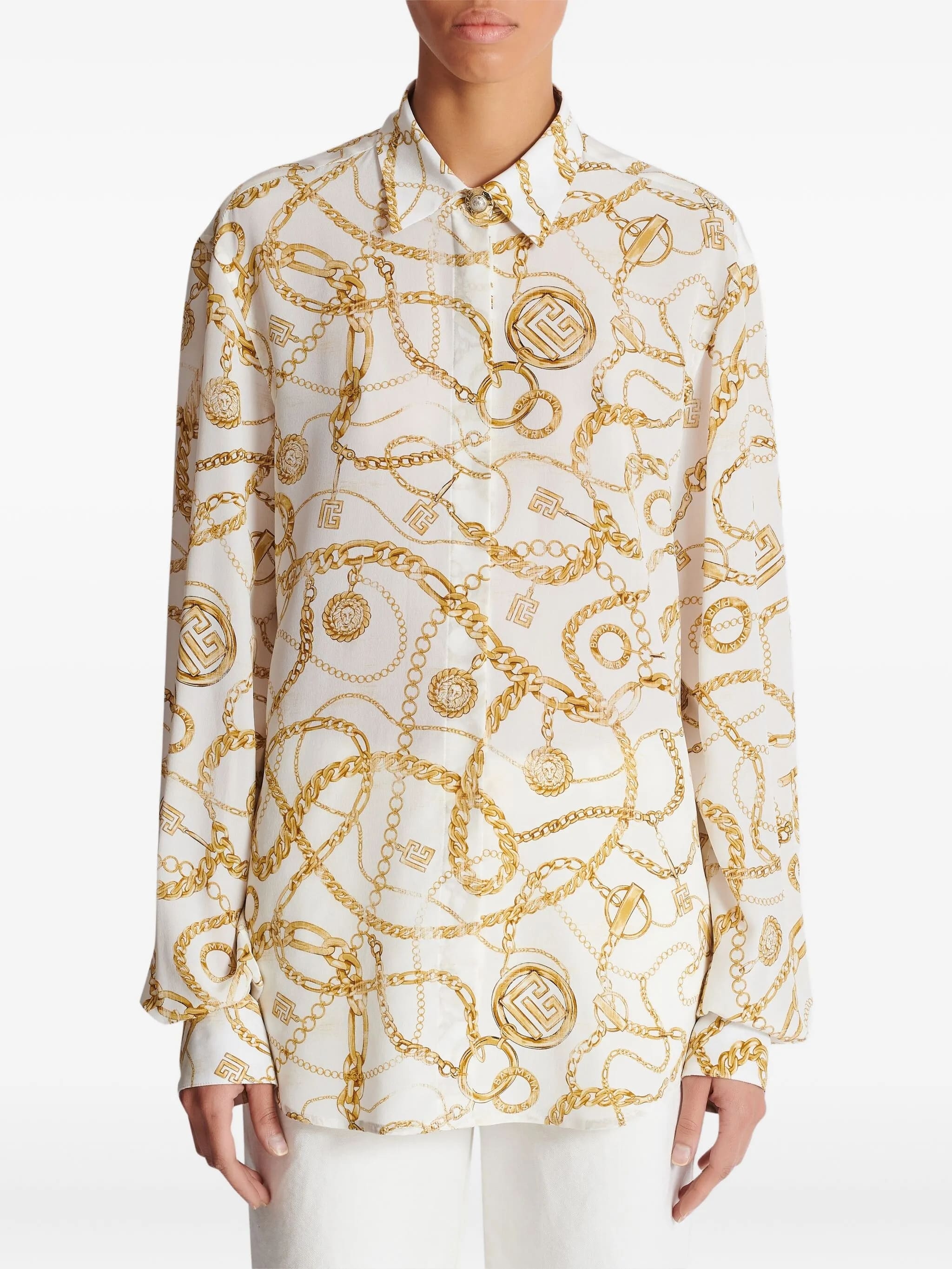 [BALMAIN PARIS] Shirts Long Sleeve FW25 FF1HS435 SF00