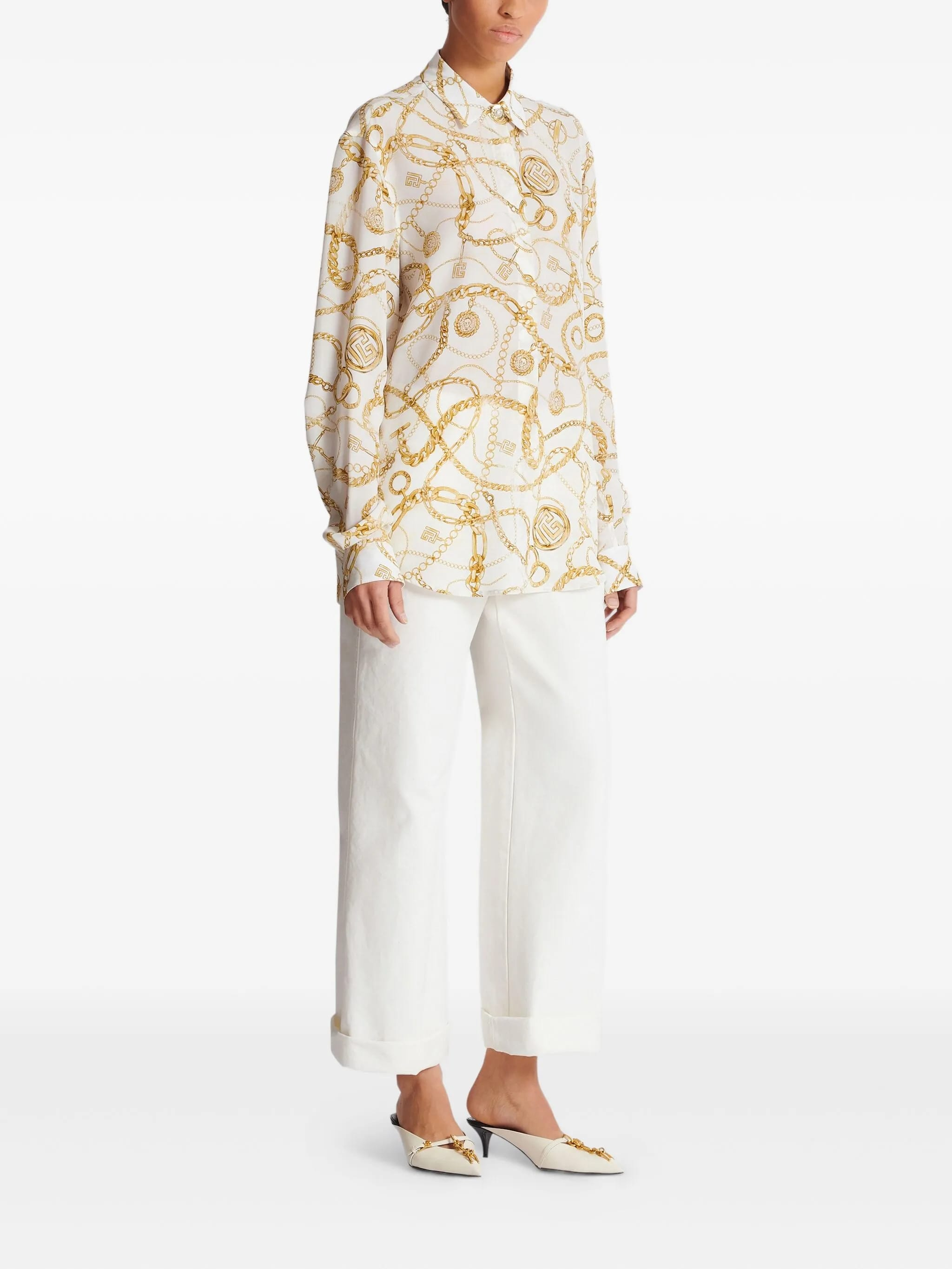 [BALMAIN PARIS] Shirts Long Sleeve FW25 FF1HS435 SF00