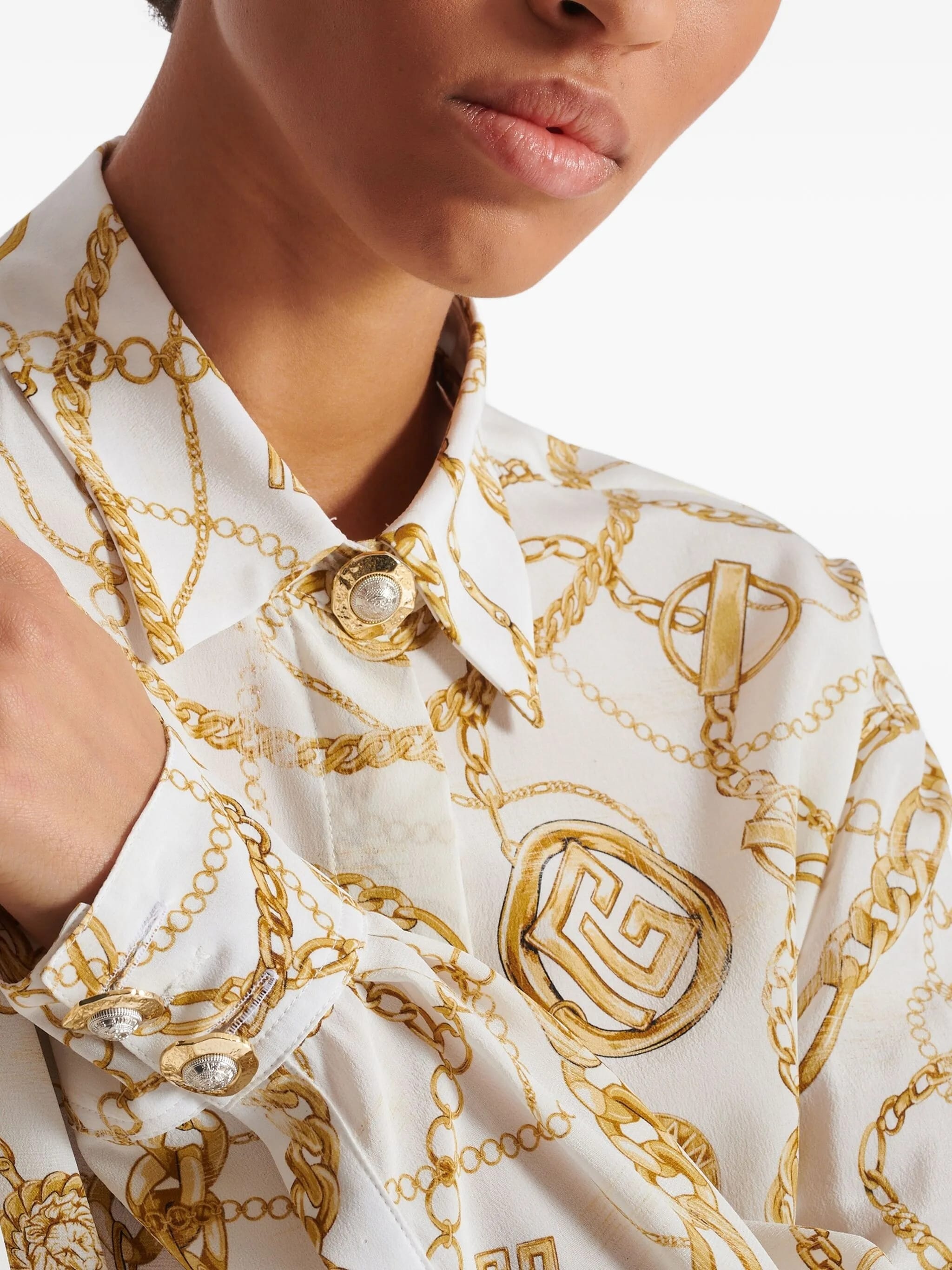 [BALMAIN PARIS] Shirts Long Sleeve FW25 FF1HS435 SF00