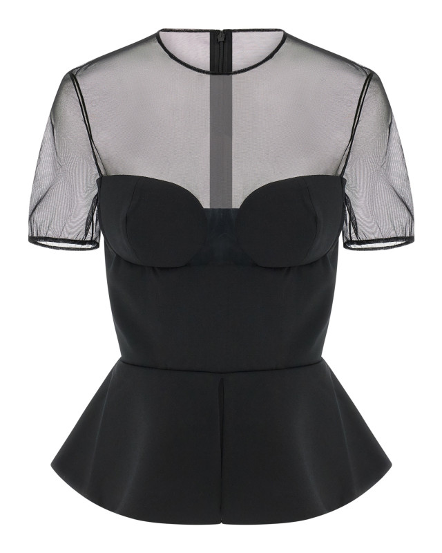 [Nensi Dojaka] Blouse SS26 NDTOP1107500100BLACK