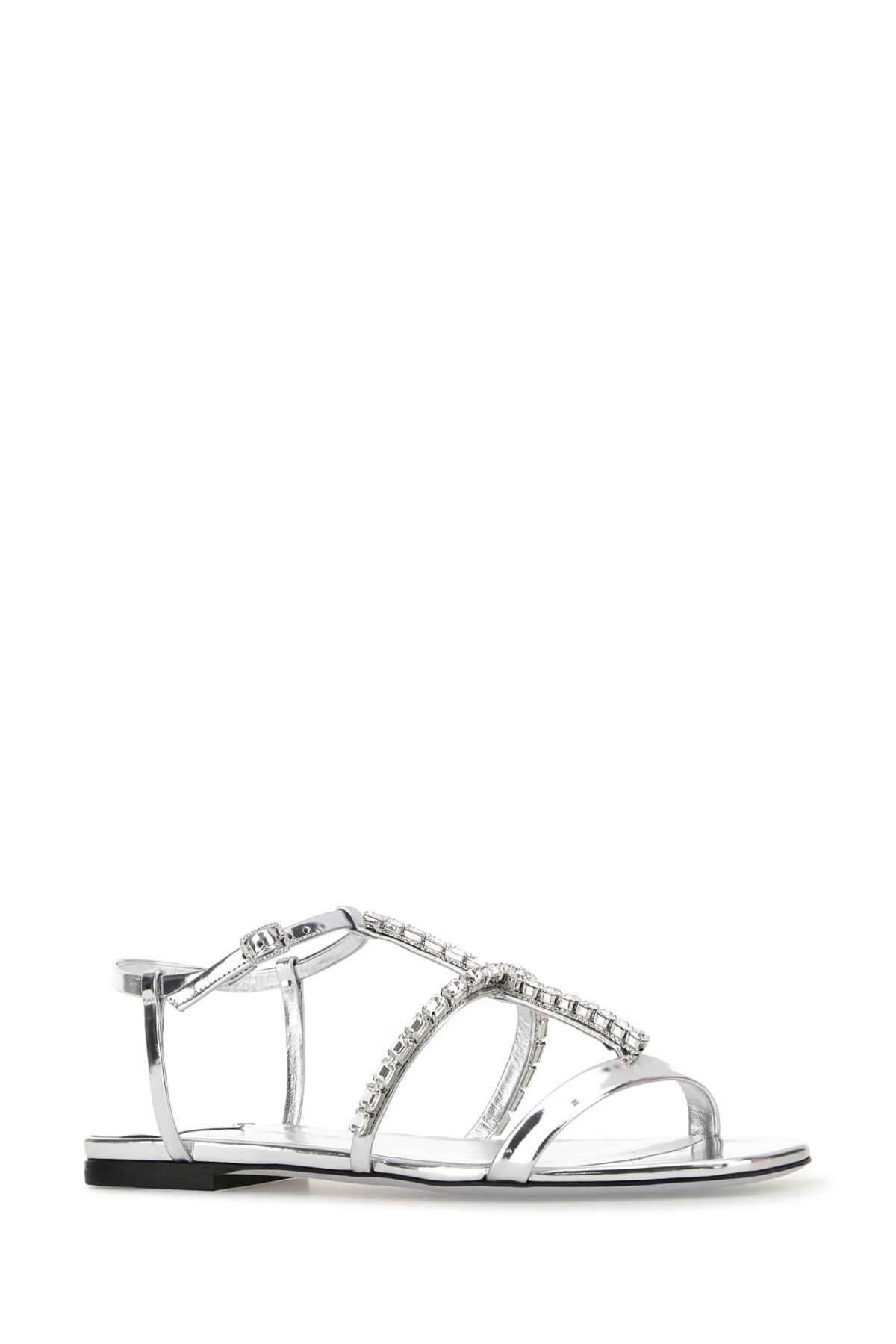 [Jimmy Choo] Sandals SS26 GWYNFLATIOX SILVERCRYSTAL