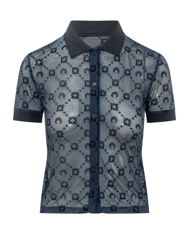 [MARINE SERRE] T-shirts Short Sleeve SS26 WSI037ACJER0005 BL90