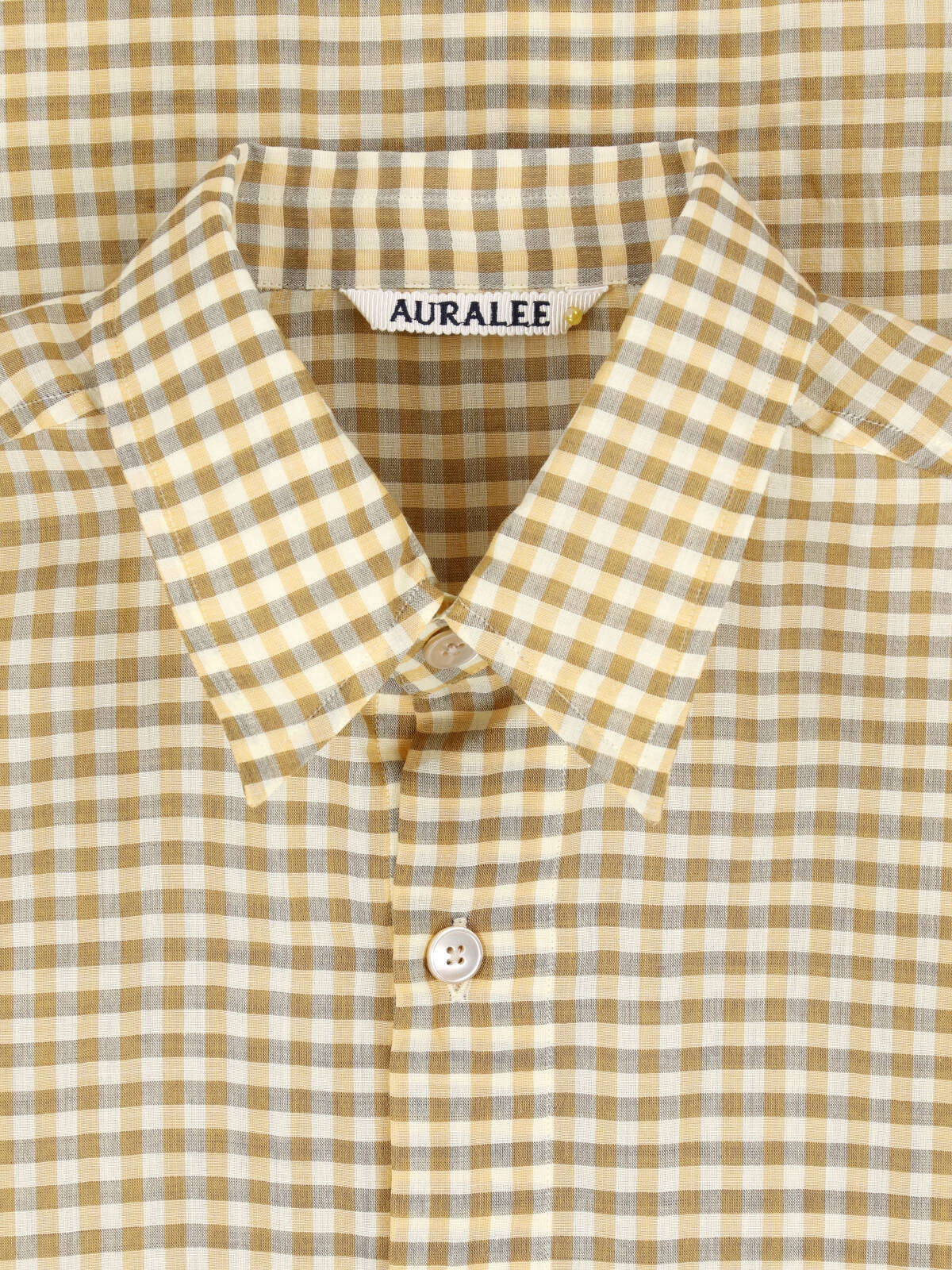 [AURALEE] Shirts Long Sleeve FW26 A26SS01GCMUSTARD GINGHAM CHECK