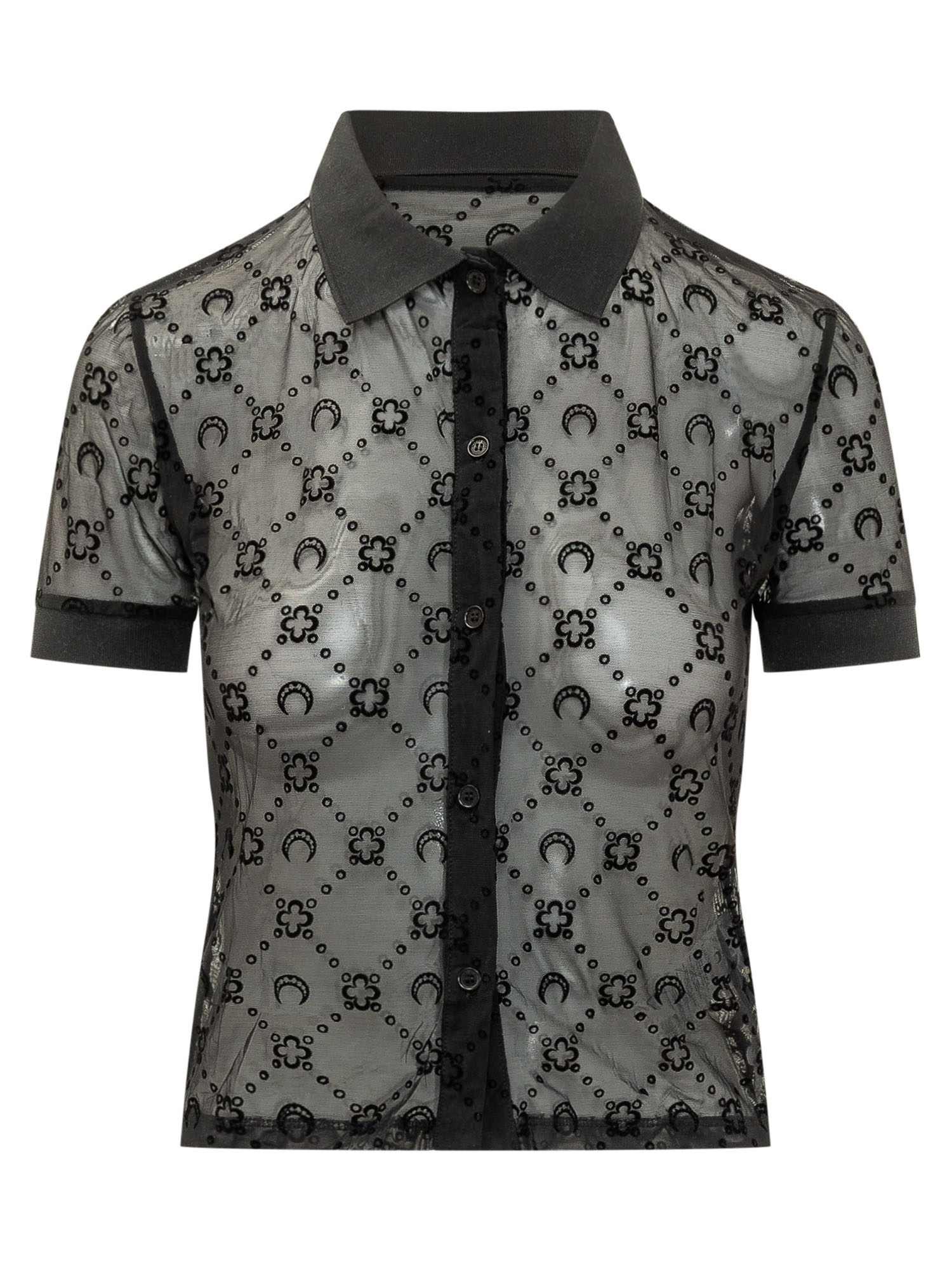 [MARINE SERRE] T-shirts Short Sleeve SS26 WSI037ACJER0005 BK99