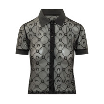 [MARINE SERRE] T-shirts Short Sleeve SS26 WSI037ACJER0005 BK99