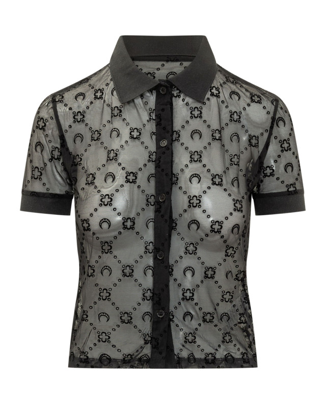 [MARINE SERRE] T-shirts Short Sleeve SS26 WSI037ACJER0005 BK99