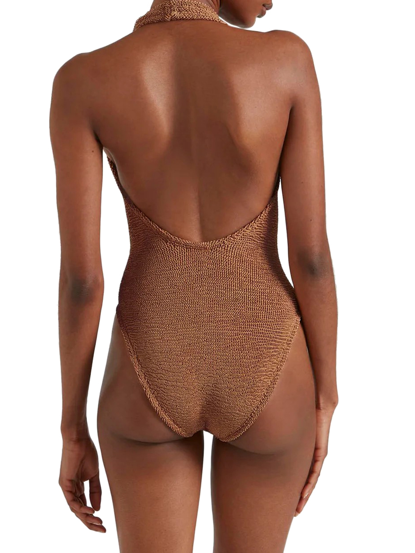 [Hunza G] Monokini FW26 SSANDYCRMETALLIC COCOA
