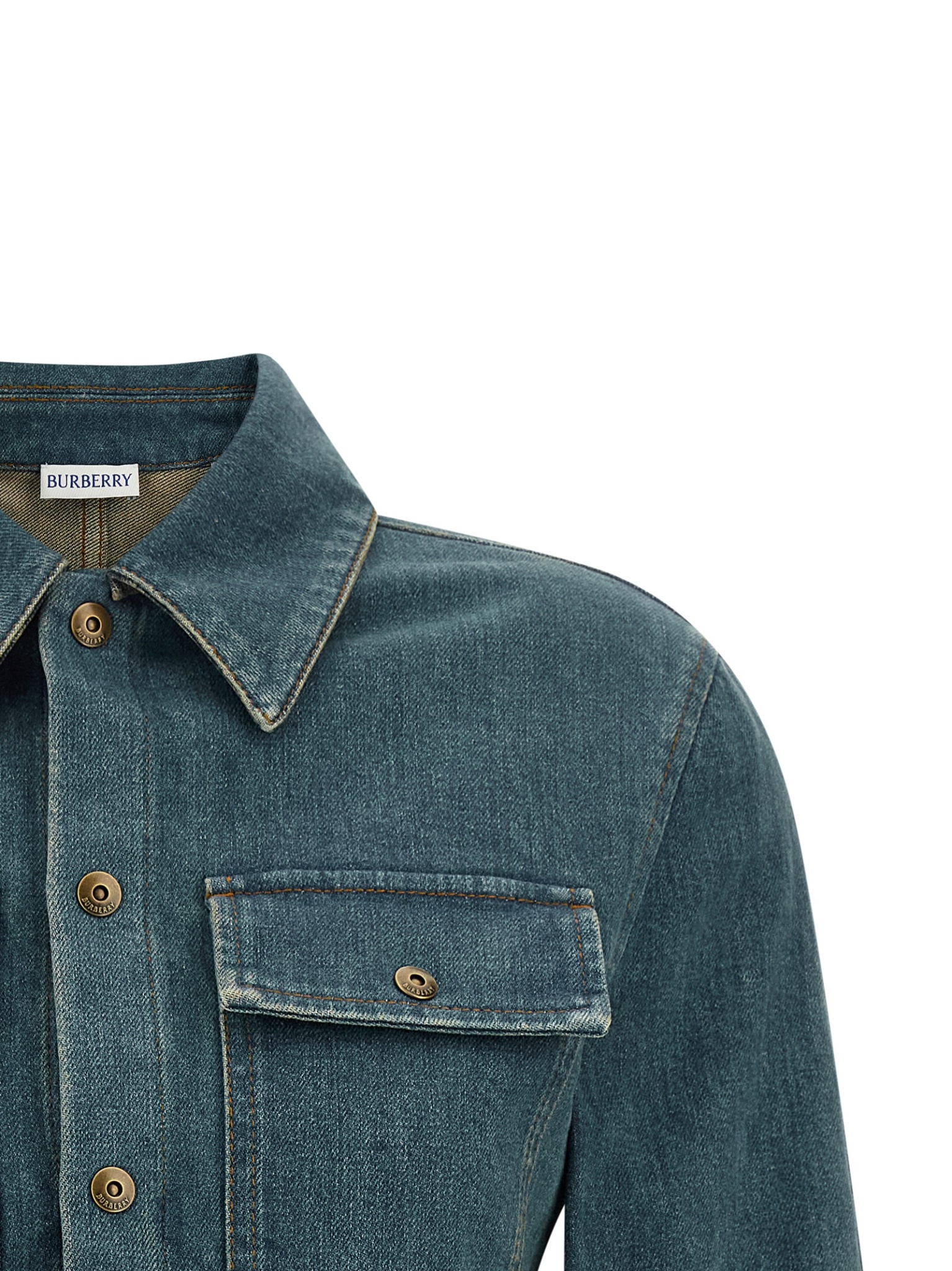 [Burberry] Shirts Long Sleeve SS26 8118497MIDBLUE