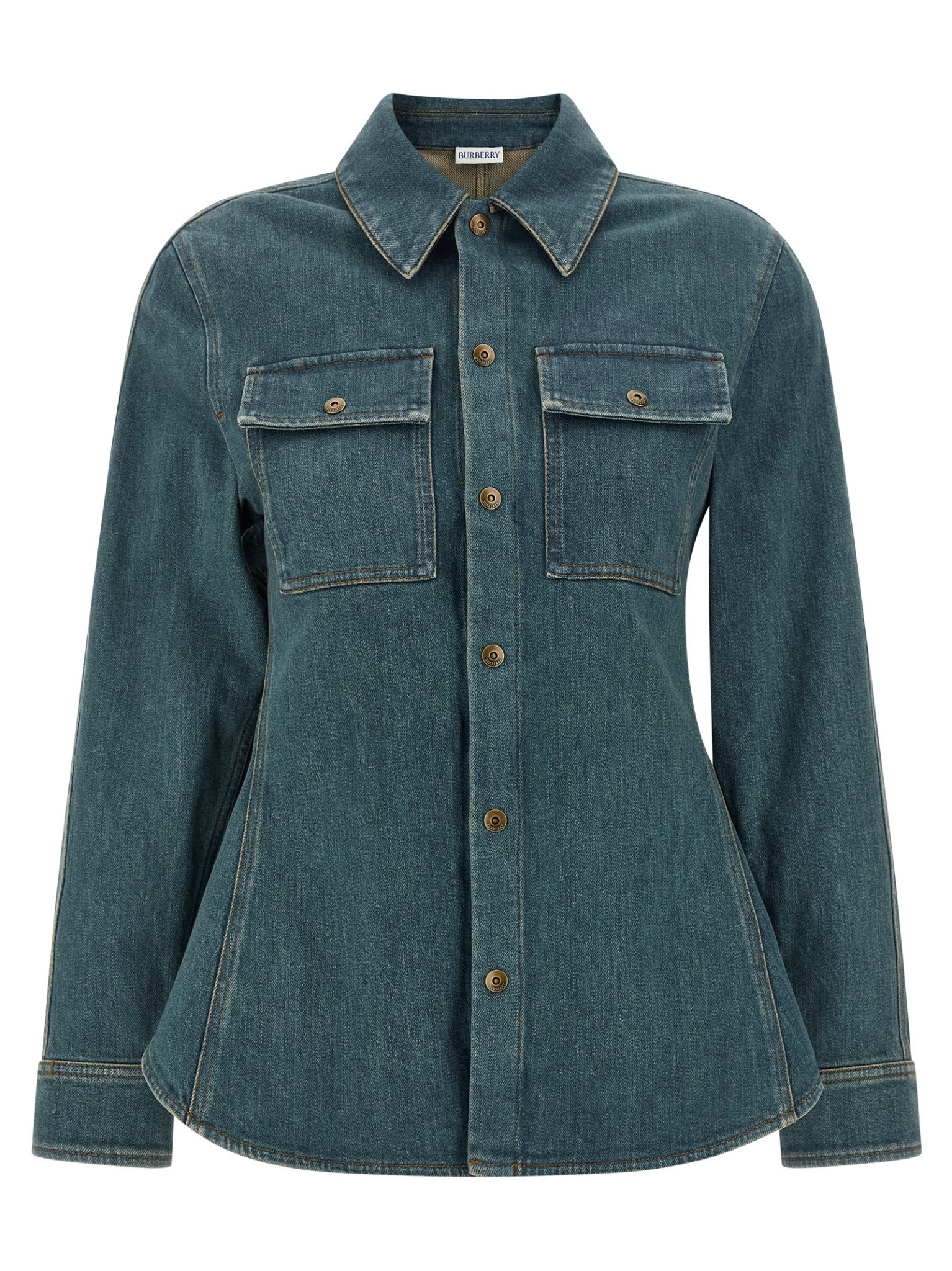 [Burberry] Shirts Long Sleeve SS26 8118497MIDBLUE