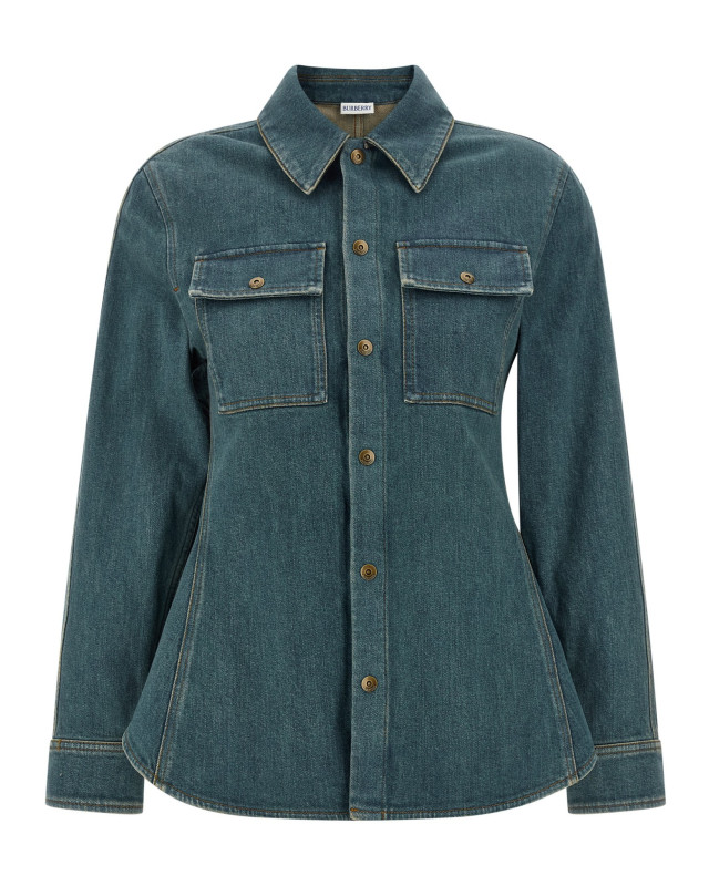 [Burberry] Shirts Long Sleeve SS26 8118497MIDBLUE