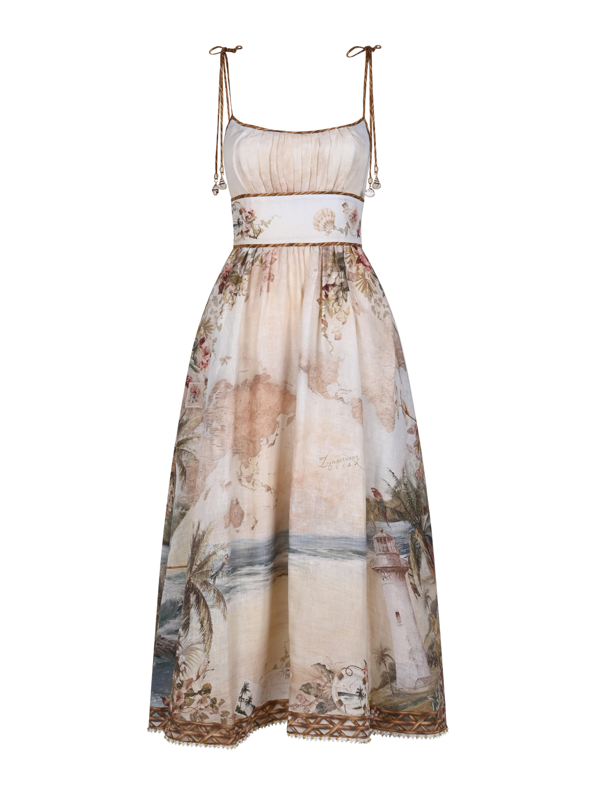 [Zimmermann] Sleeveless dress FW26 7895DSS263ISMB