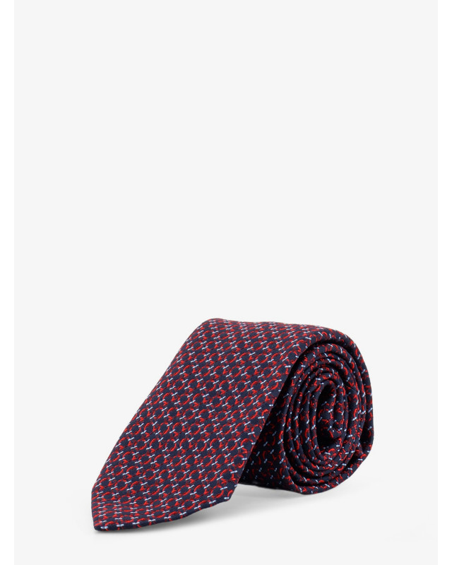 [Ferragamo] Tie FW26 351420794432NAVYROSSO