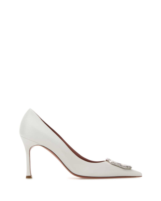 [Amina Muaddi] Pumps SS26 CAMELIAPUMP WHI90MHEE