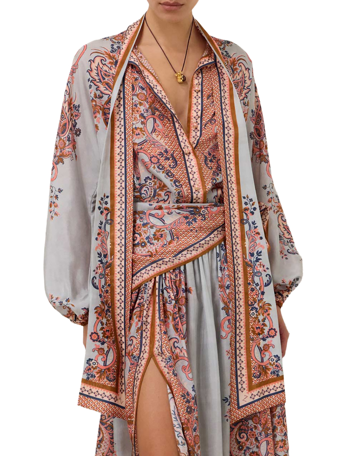 [Zimmermann] Blouse FW26 4461TSS261BLUP FBLUE PAISLEY FLORAL
