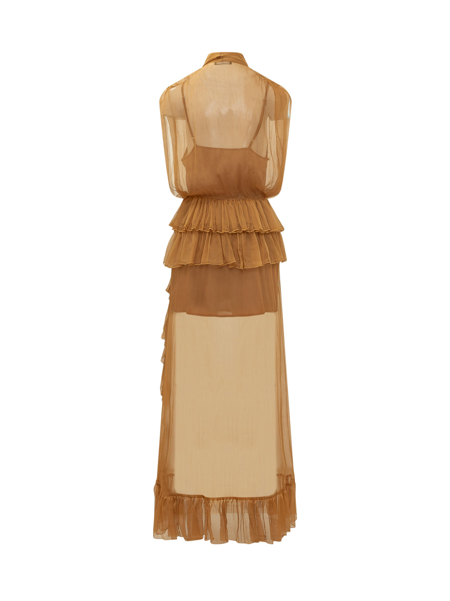 [ACTUALEE] Sleeveless dress SS26 05AB CARAMEL