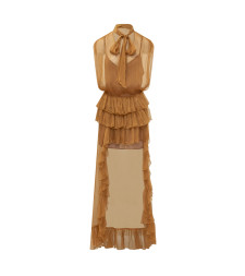 [ACTUALEE] Sleeveless dress SS26 05AB CARAMEL
