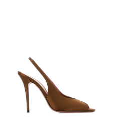 [Amina Muaddi] Sandals SS26 KRISTINASLING105 MOCHA