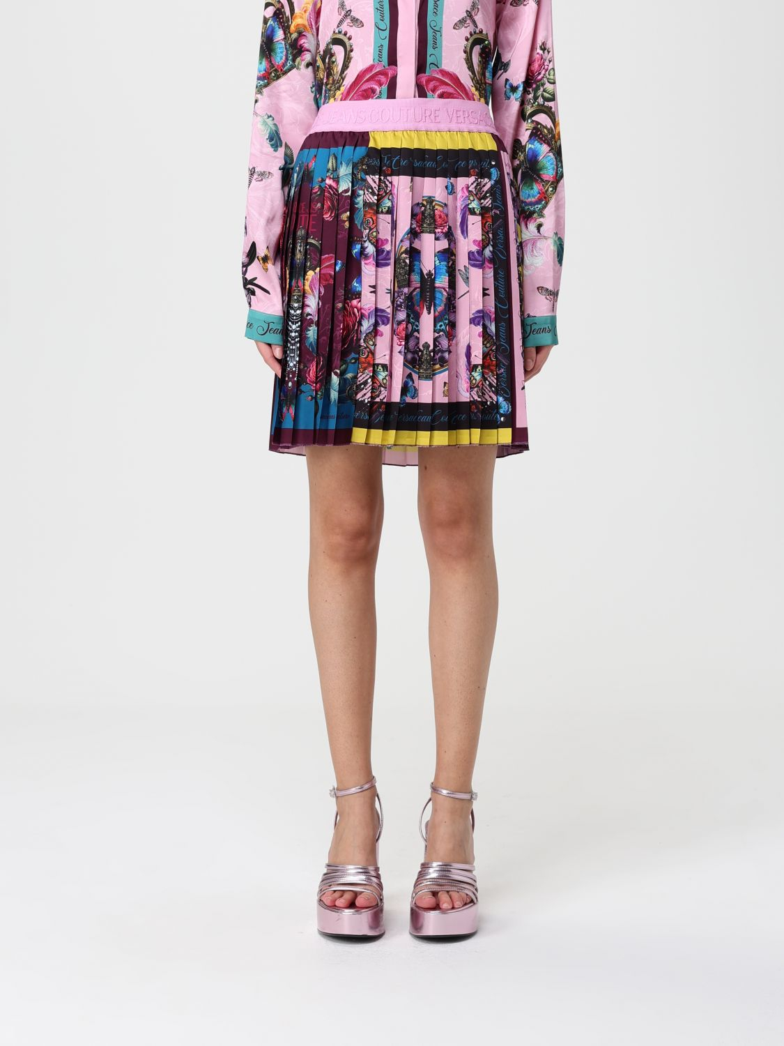 [VERSACE JEANS COUTURE] Mini skirt FW25 79HAE8P0NS726 459