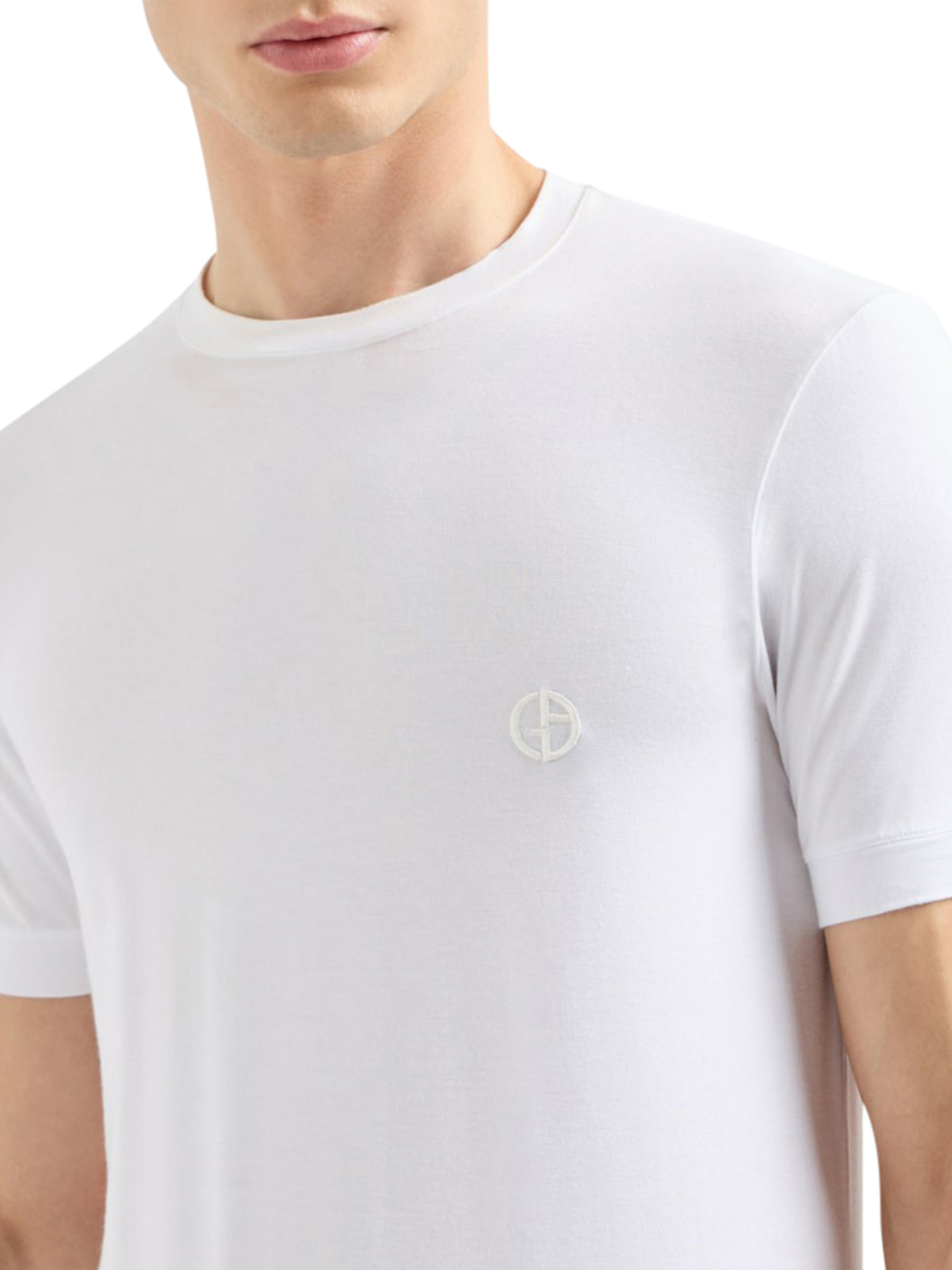 [Giorgio Armani] T-shirts Short Sleeve FW26 3GST52SJP4ZU090 OPTIC WHITE