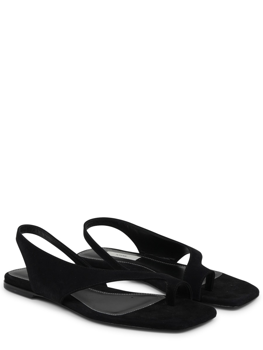 [TOTEME] Sandals SS25 252WAS0202LE0012_BLACK001