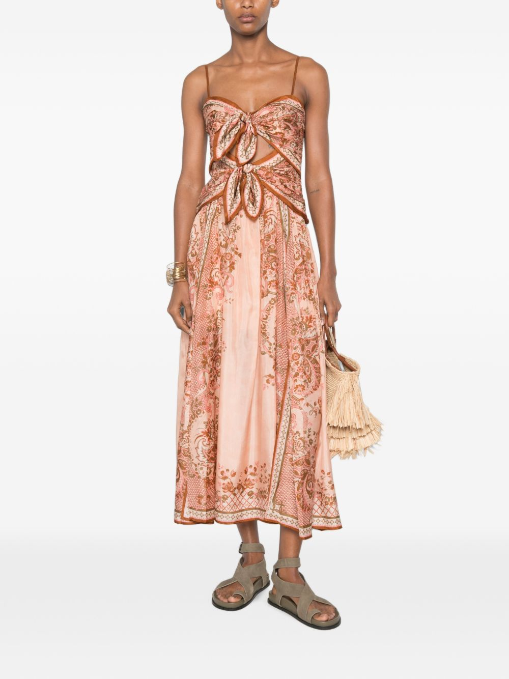 [Zimmermann] Sleeveless dress FW26 8062DSS261PPSFL