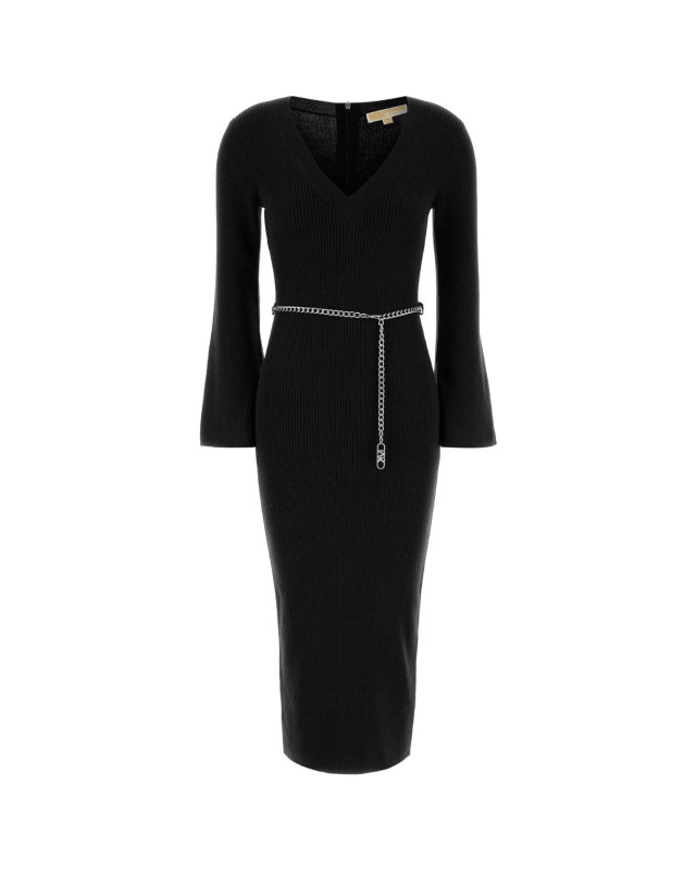 [MICHAEL BY MICHAEL KORS] Long sleeve dress FW25 MF5835G4VR BLACK