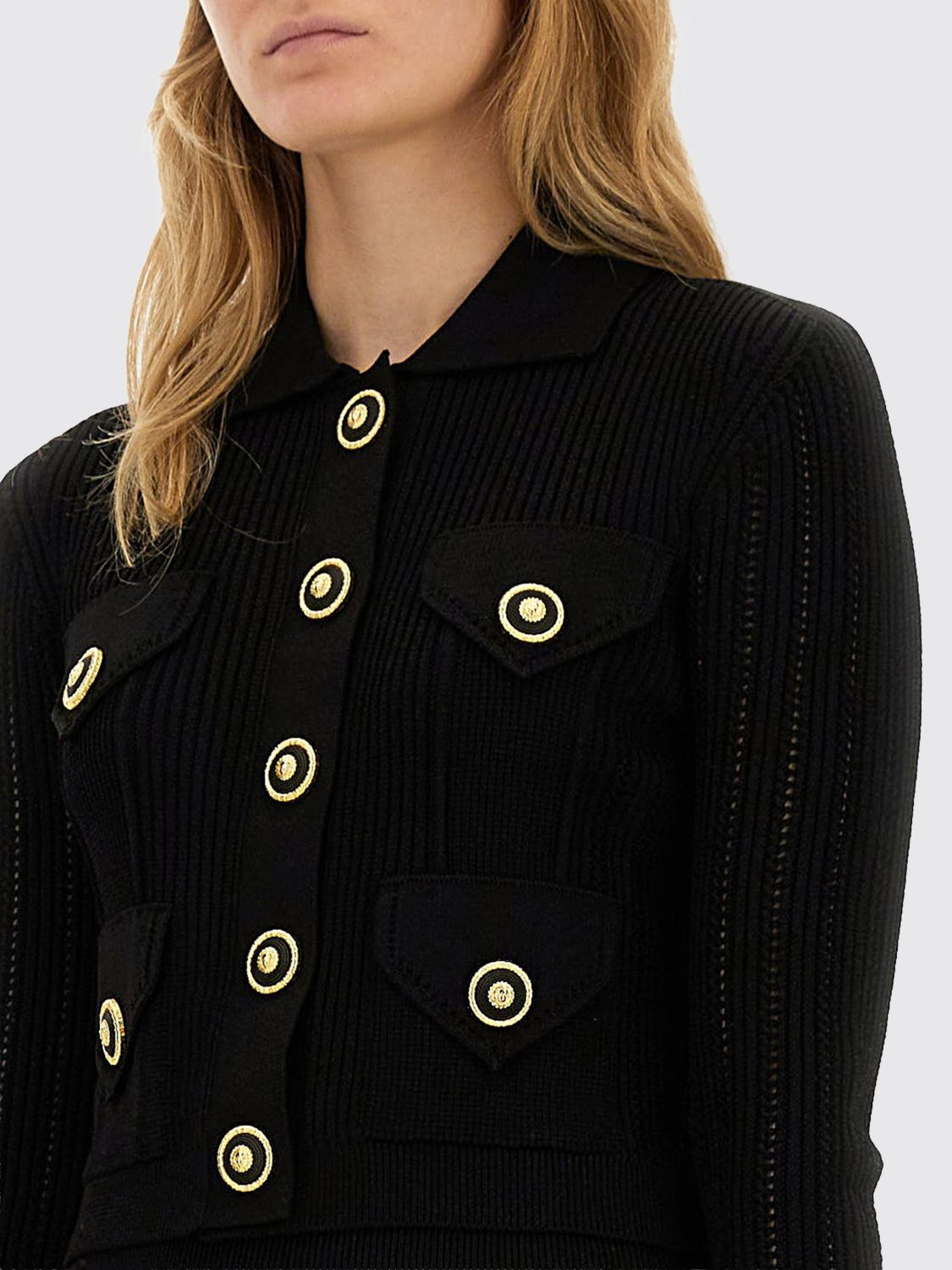 [Balmain] Cardigan FW25 EF1KL150KI10 0PA