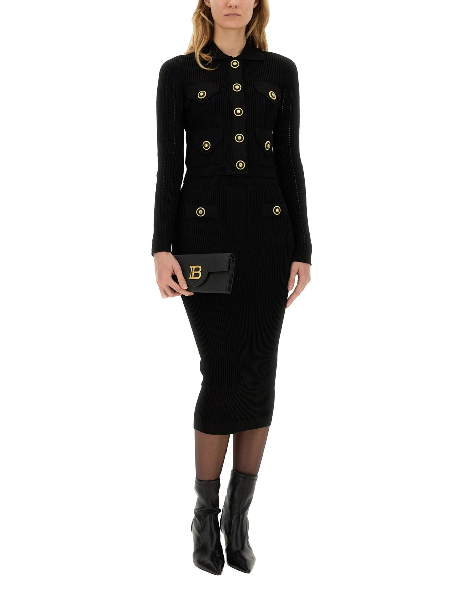 [Balmain] Cardigan SS25 EF1KL150KI10_0PA