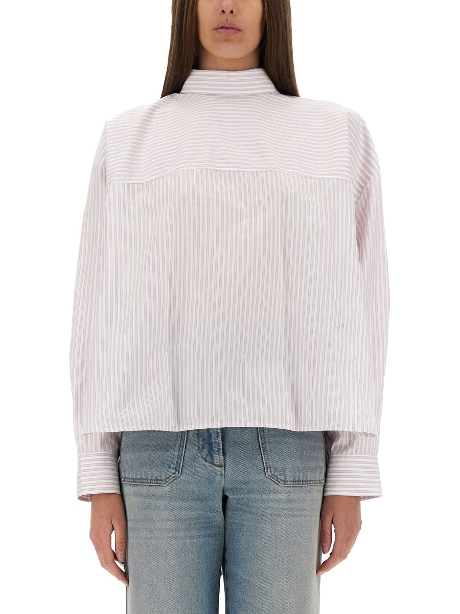 [VICTORIA BECKHAM] Shirts Long Sleeve SS25 1225WSH006261A_LILAC/PAPRIKA/WHITE