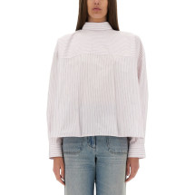 [VICTORIA BECKHAM] Shirts Long Sleeve SS25 1225WSH006261A_LILAC/PAPRIKA/WHITE