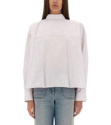 [VICTORIA BECKHAM] Shirts Long Sleeve SS25 1225WSH006261A_LILAC/PAPRIKA/WHITE