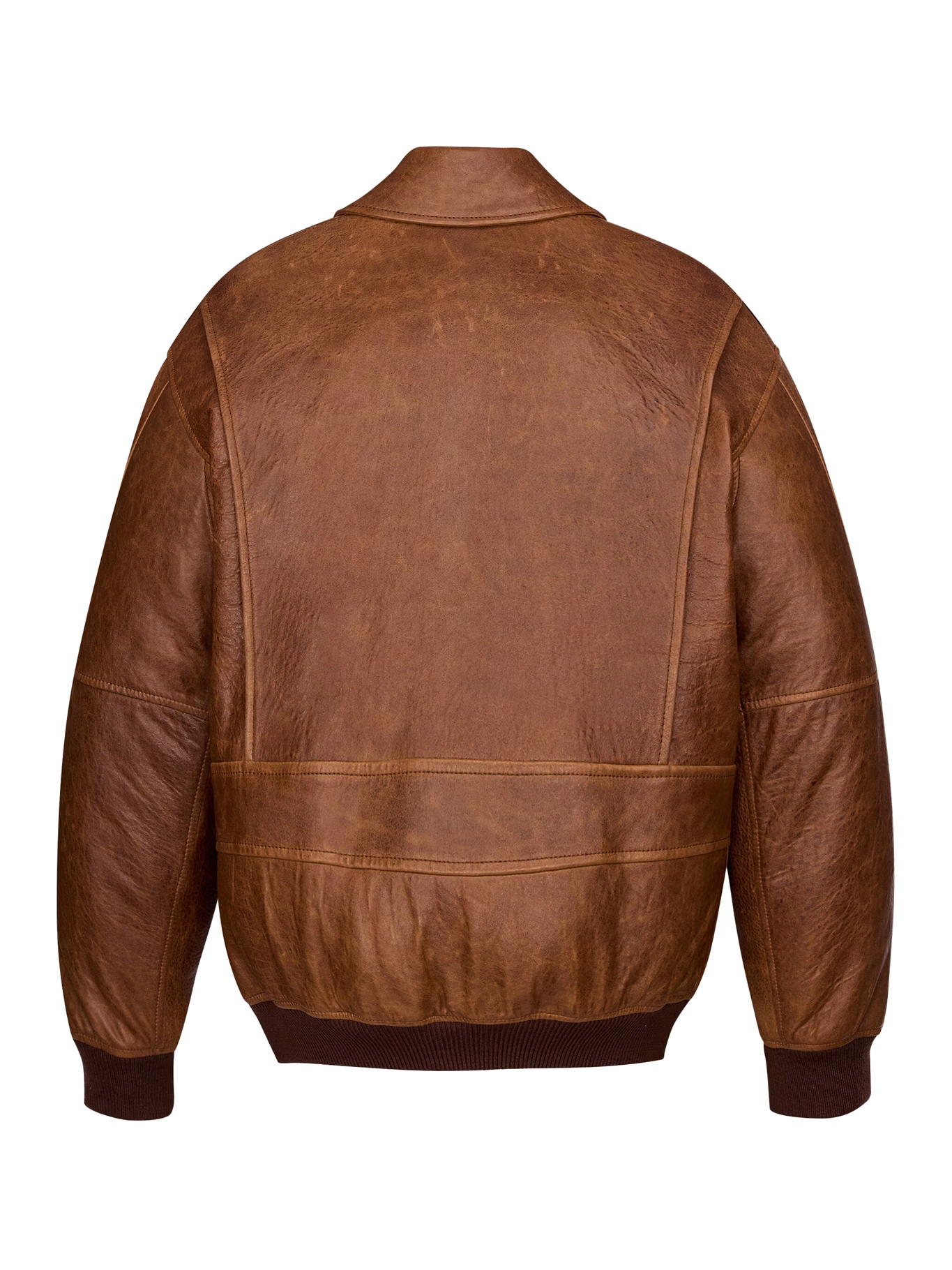 [Saint Laurent] Leather Jacket FW26 858313YCSX22800 BRUN CHENE MARRON TE