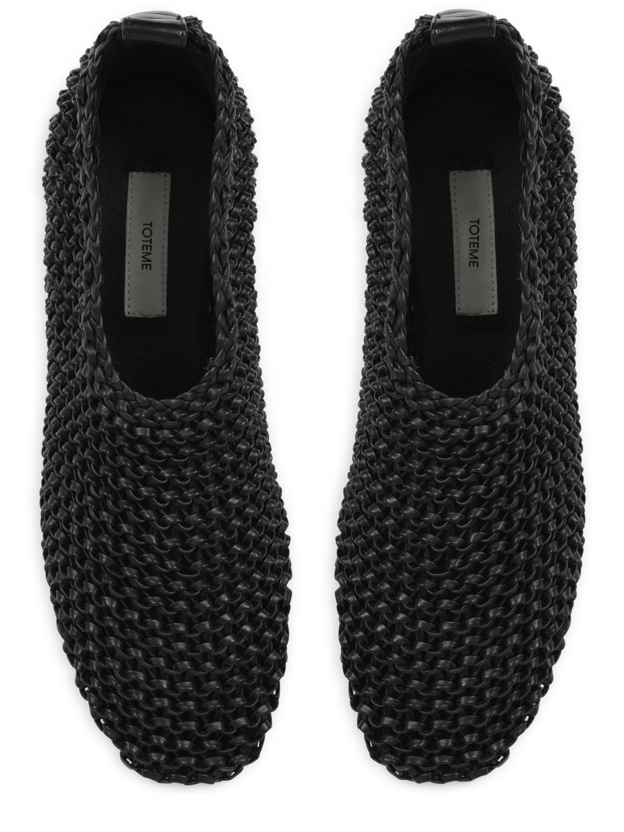 [TOTEME] Flat shoes SS25 252WAS2358LE0134_BLACK001